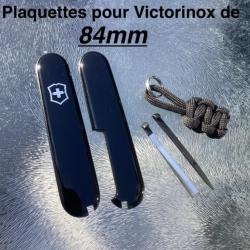 Neuf Côtes / Plaquettes Noires - Original Swiss Victorinox 84mm + Accessoires multiples