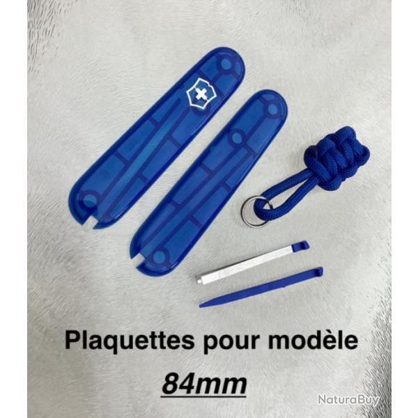 Neuf Ctes / Plaquettes Bleu Translucide Saphir - Original Swiss Victorinox 84mm + Accessoires