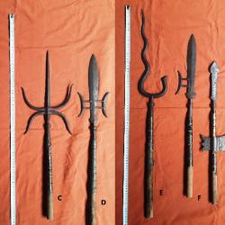 Rare Collection of (x9) Chinese or Asian Spear Heads Halberds - QING Dynasty Era