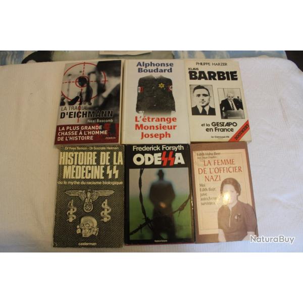 Lot 6 livres Barbie, Eichmann, mdecine ss, nazi