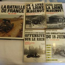 Lot 5 livres bataille de France, ligne Maginot, mai-juin 1940