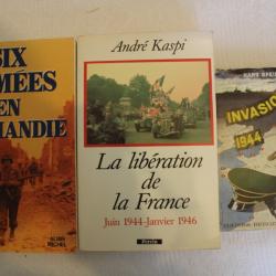 Lot 3 livres libération de la France WW2