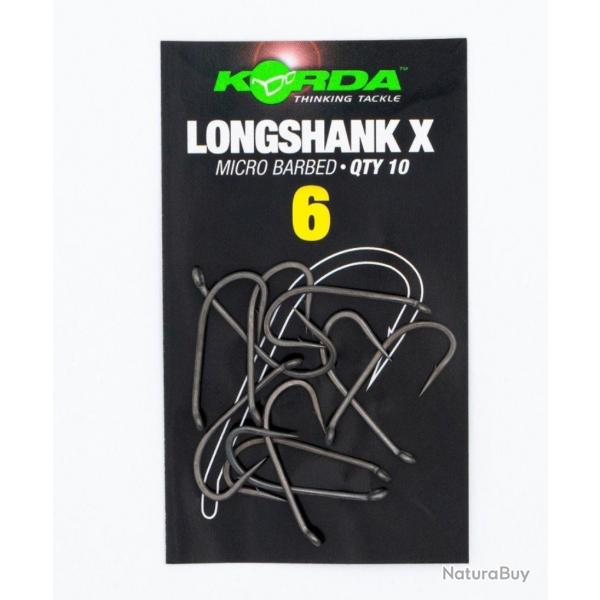 KORDA HAMEÇON LONGSHANK X MICRO BARBED KORDA 6