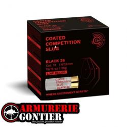 Cartouche Balle Slug GECO Compétition Black 26 gr cal.12/67,5 , boite de 100