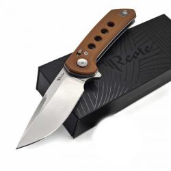 Couteau Reate Knives PL-XF Pivot Lock Tan Manche G10 Lame Acier Nitro-V SW Clip REAPLXF9