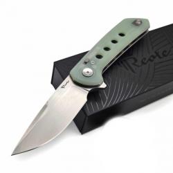 Couteau Reate Knives PL-XF Pivot Lock Jade Manche G10 Lame Acier Nitro-V SW Clip REAPLXF7