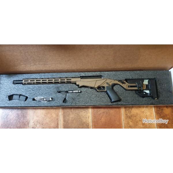 .22 lr Ruger precision rimfire, 10 coups, canon 46" 1/2-28 filetage, marron bronze