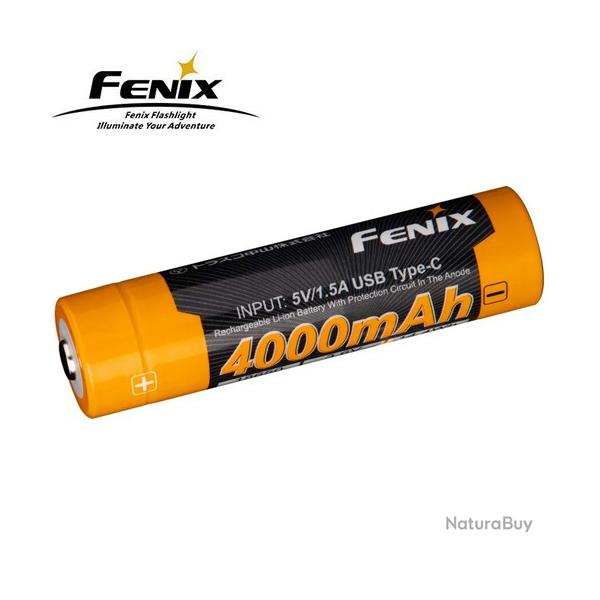 Batterie 18650 4000mAh fenix ARB-L18-4000U port USB type C intgr