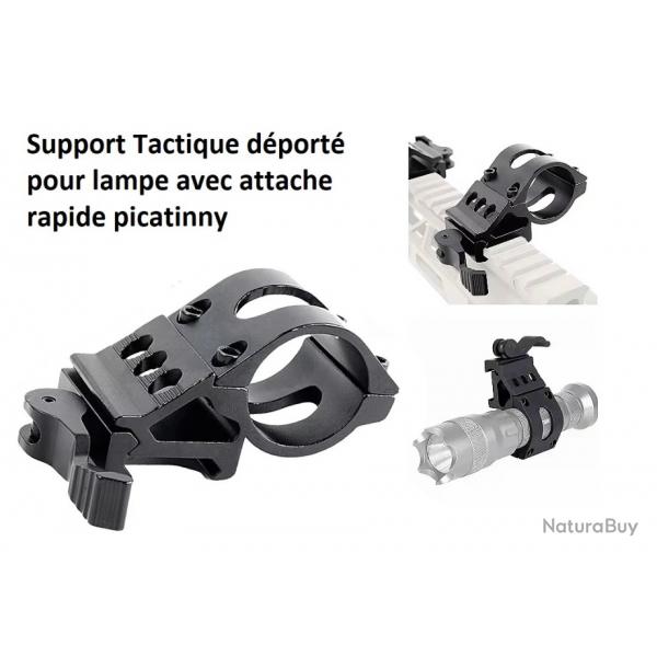 Support tactique de lampe dport avec fixation rapide pour rail picatinny/weaver