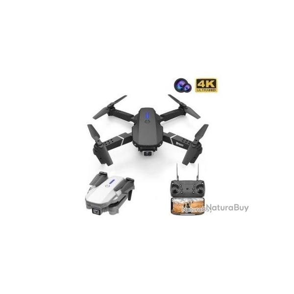 Drone dual camera WIFI HD 4k E88, Mode avion RC, PLIABLE