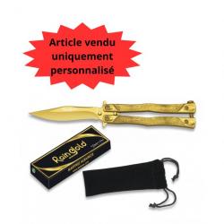 Couteau papillon Raingold avec lame de 7,9 cm 02150 personnalisable