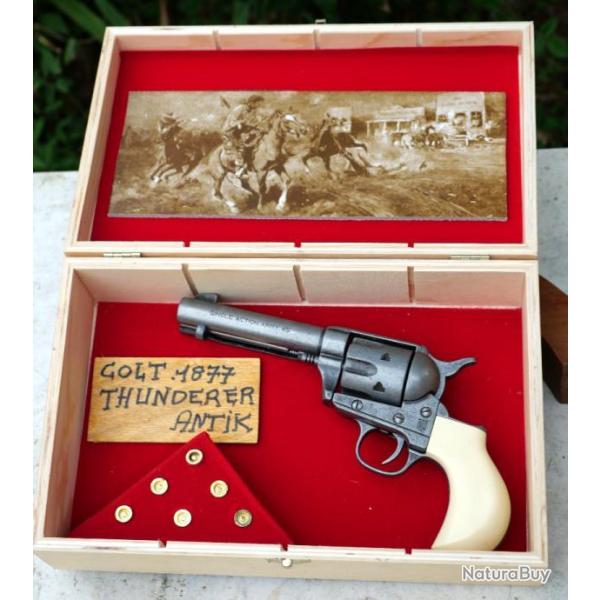 WESTERN Kolser Replica Revolver COLT 1877 THUNDERER ANTIK en coffret dcor western ref EBR24THU001