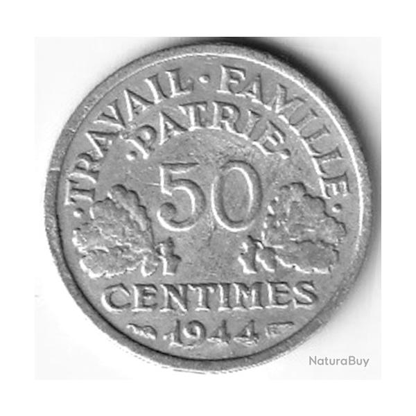 Pice De Monnaie France 50 Centimes Francisque 1944 C Castelsarrasin