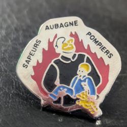 A pins insigne sapeurs pompiers Aubagne firefighter bagde Marseille pin's Tres bon etat - vintage an