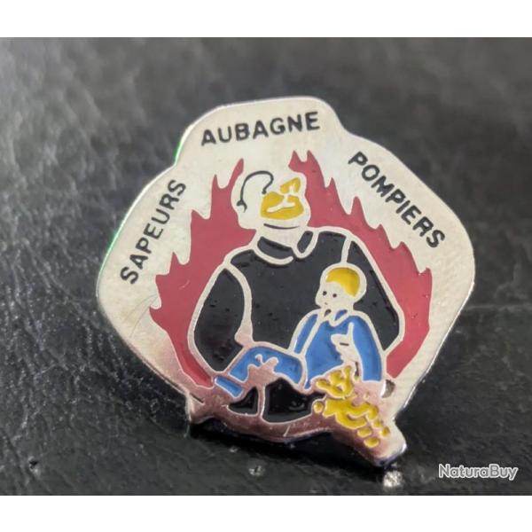 A pins insigne sapeurs pompiers Aubagne firefighter bagde Marseille pin's Tres bon etat - vintage an