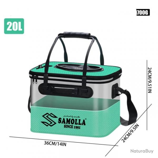 Seau  vif Drift Keeper Samolla pliable EVA - 20L