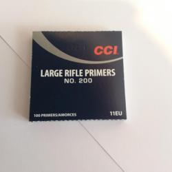 1 BOÎTE  DE 100  AMORCES LARGE RIFLE  -  CCI 200  -   LIVRAISON GRATUITE