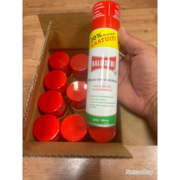 CARTON DE 12 BOMBES  D'HUILE SPRAY 240 ML