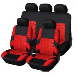 Ensemble Complet Housses de Siège de Voiture 5 Places Universel lavable Rouge