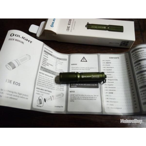 mini lampe de poche olight I3E EOS vert olive