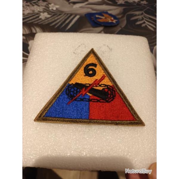 Patch arme us 6th ARMORED DIVISION ww2 ORIGINAL 3