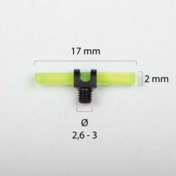 POINT DE MIRE JAUNE FLUO 17 x 2 mm