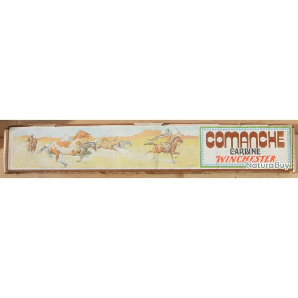 Bote vide avec poster Winchester Comanche modle 94.