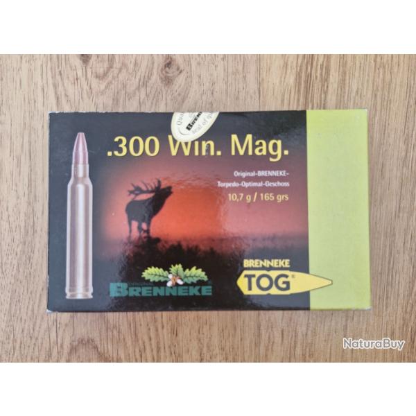 20 Munitions Brenneke CAL.300 Win. Mag. TOG 10,7g 165 grains