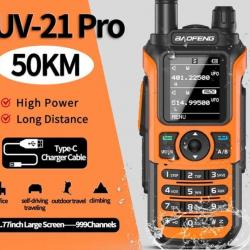 Talkie-Walkie VHF BAOFENG UV-21 PRO Longue distance,CB, RADIO......ETANCHE