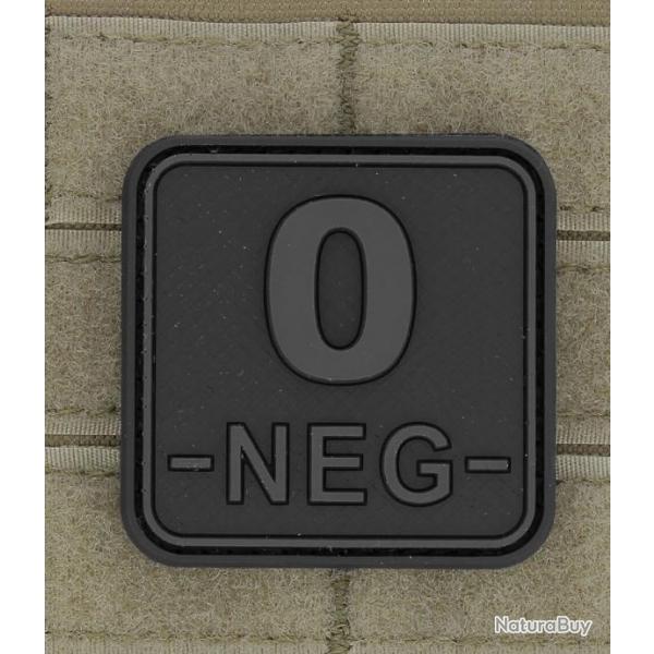 Pacth 3D groupe sanguin O -NEG- noir velcro