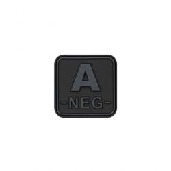 Pacth 3D groupe sanguin A -NEG- noir velcro