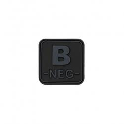 Pacth 3D groupe sanguin B -NEG- noir velcro