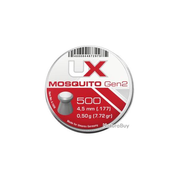 PLOMB PLAT UX MOSQUITO GEN2 CAL 4.5 MM 0.50G CDTNMT X500