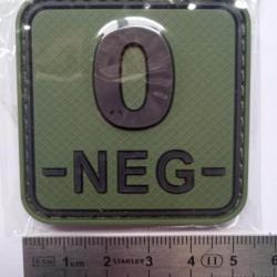 Pacth 3D groupe sanguin O -NEG- OD velcro