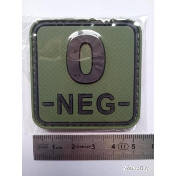 Pacth 3D groupe sanguin O -NEG- OD velcro