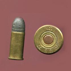.44 S&W Russian - ancienne fabrication GEVELOT avant 1895 - balle plomb - amorce GAUPILLAT brevetée