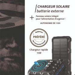 Batterie Externe Solaire 31 200 mAh - Puissance et Polyvalence pour vos Aventures