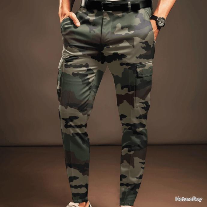 Pantalon Treillis Militaire Français F2 Réglementaire - Camouflage Armée - Taille Haute Et Renforcé