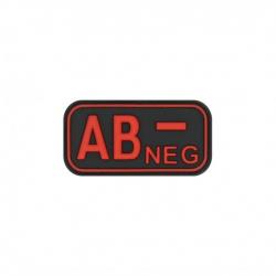 Pacth 3D groupe sanguin  AB -NEG noir/rouge