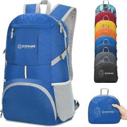 Sac a Dos Pliable Léger  Pliable De Randonnée Packable Daypack Pour Femme Homme Sport 35L Bleu