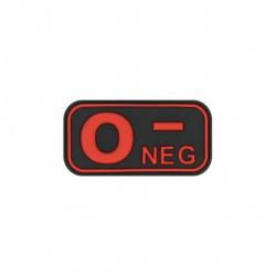 Pacth 3D groupe sanguin  O -NEG NOIR/ROUGE