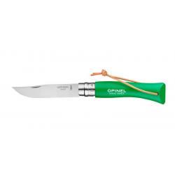 Opinel Baroudeur N07 VERT PRAIRIE avec lien cuir