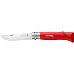 Opinel Baroudeur N08 ROUGE avec lien cuir