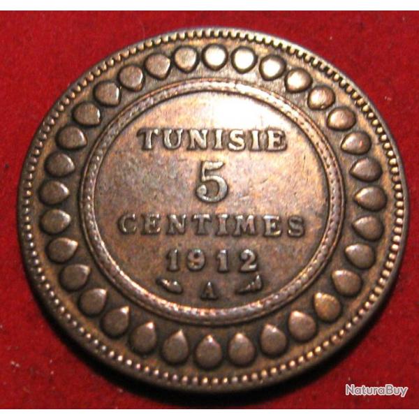 TUNISIE 5 centimes 1912 A ttb+