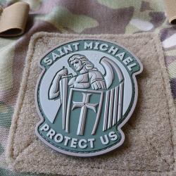 SAINT MICHAEL PROTECT US Patch, mc / 3D Rubber Patch