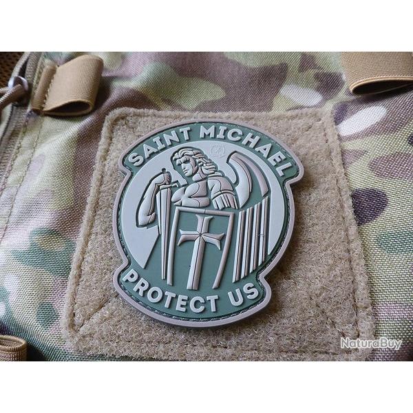 SAINT MICHAEL PROTECT US Patch, mc / 3D Rubber Patch