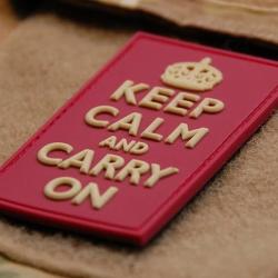 Patch JTG en PVC "Keep calm and carry on"