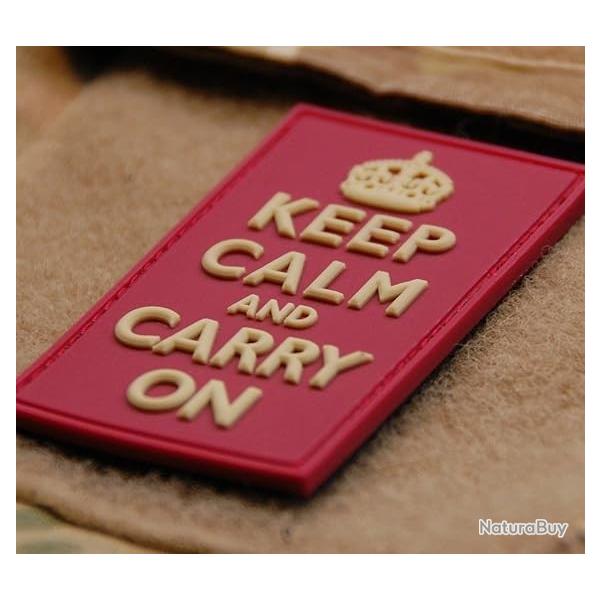 Patch JTG en PVC "Keep calm and carry on"