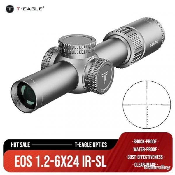 T-Eagle ER 1.2-6X24 IR ARGENT 11MM haut Paiement en 3 ou 4 fois - LIVRAISON GRATUITE !!