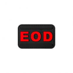 Patch JTG en PVC "EOD" Noir/rouge